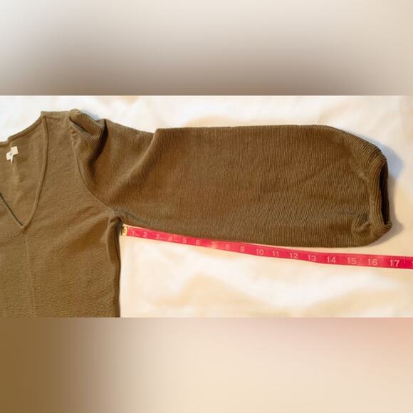 MADEWELL Womens Vintage Dress Sz Small Texture & Thread Crepe Balloon-Sleeve - Picture 8 of 11